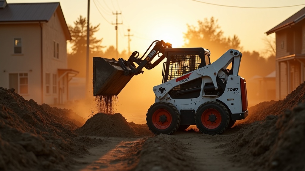 Skid steer loader working a Clarence Valley building site